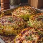 CHEESY ROASTED CABBAGE STEAKS