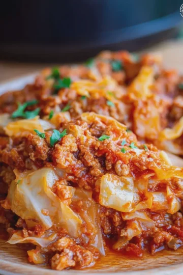 Crockpot Cabbage Roll Casserole