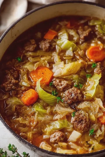 Hamburger Cabbage Soup